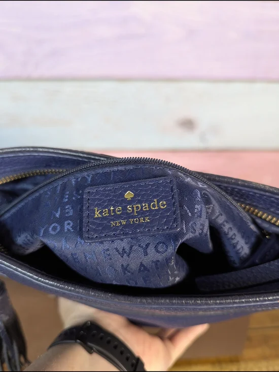 kate spade Navy Crossbody Bag with Tassel - Picture 6 of 8